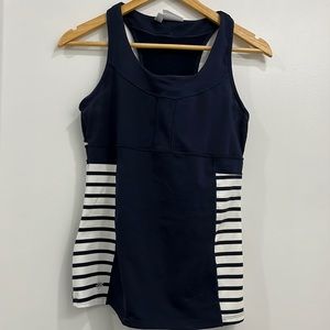 Never worn Athleta navy striped tank top size medium